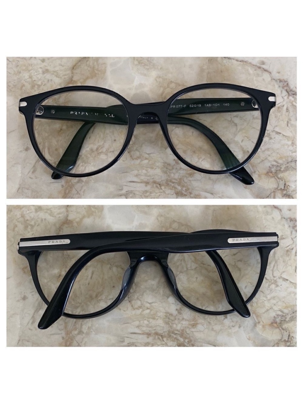 PRADA Black Acetate Glasses Frames